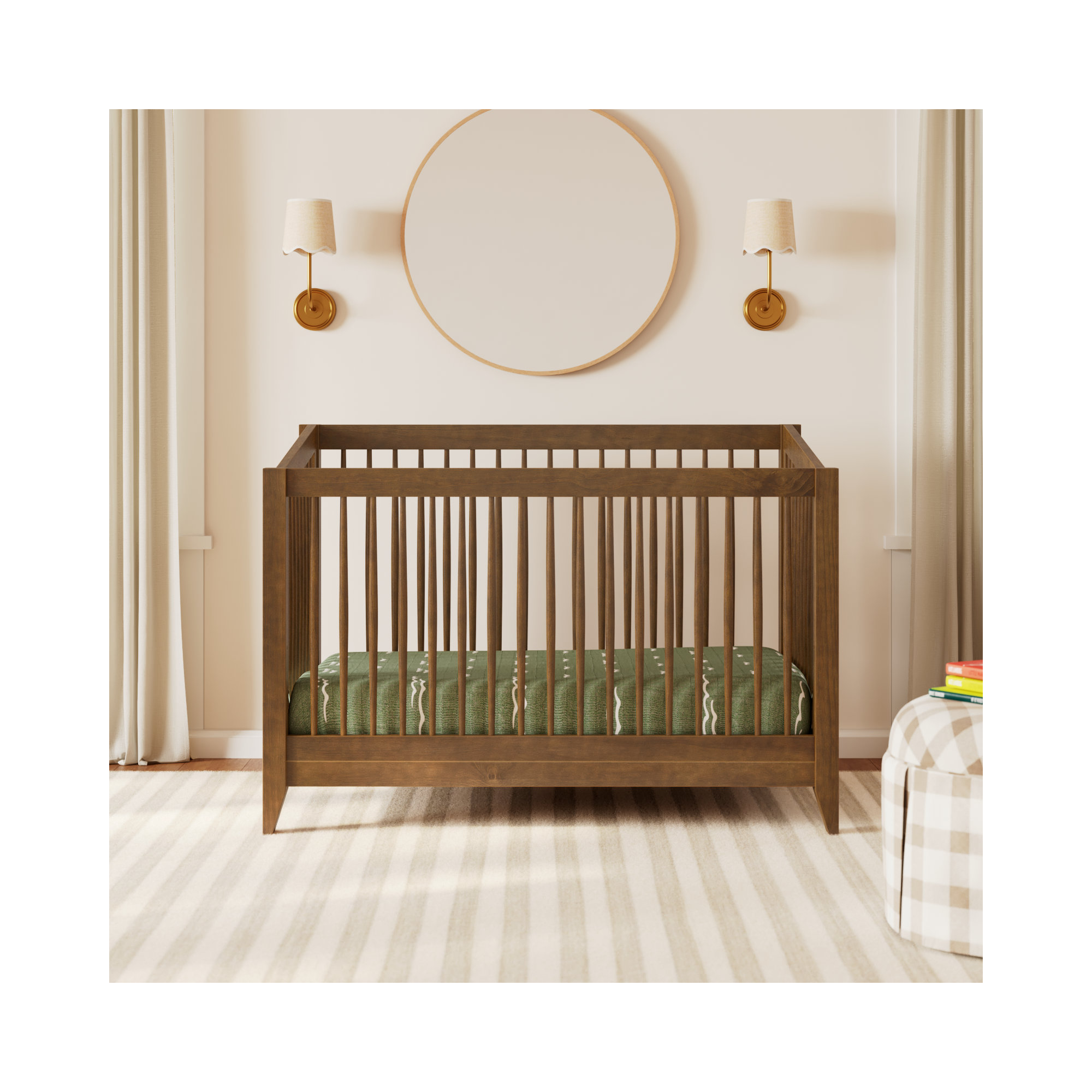 Sprout 4-in-1 Convertible Crib, Natural Walnut