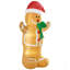 Bonhomme de pain d'épice gonflable de Noël 6 pi, décoration de cour extérieure avec lumières DEL pour une joie festive et une installation facile