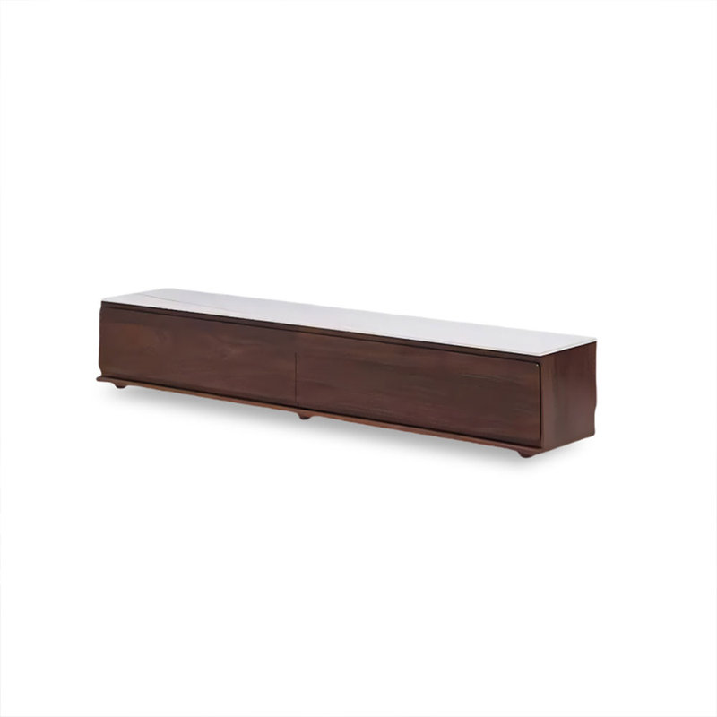 70.87" White+Tan Stone+Solid Wood TVStands