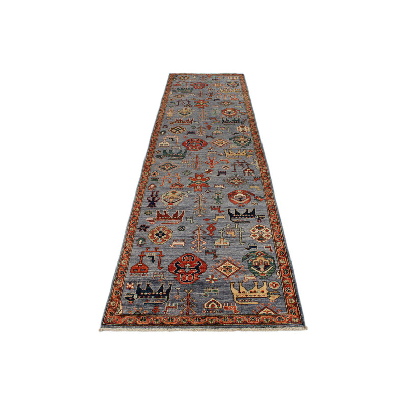3x12 Grey and Anatolian Traditional Runner