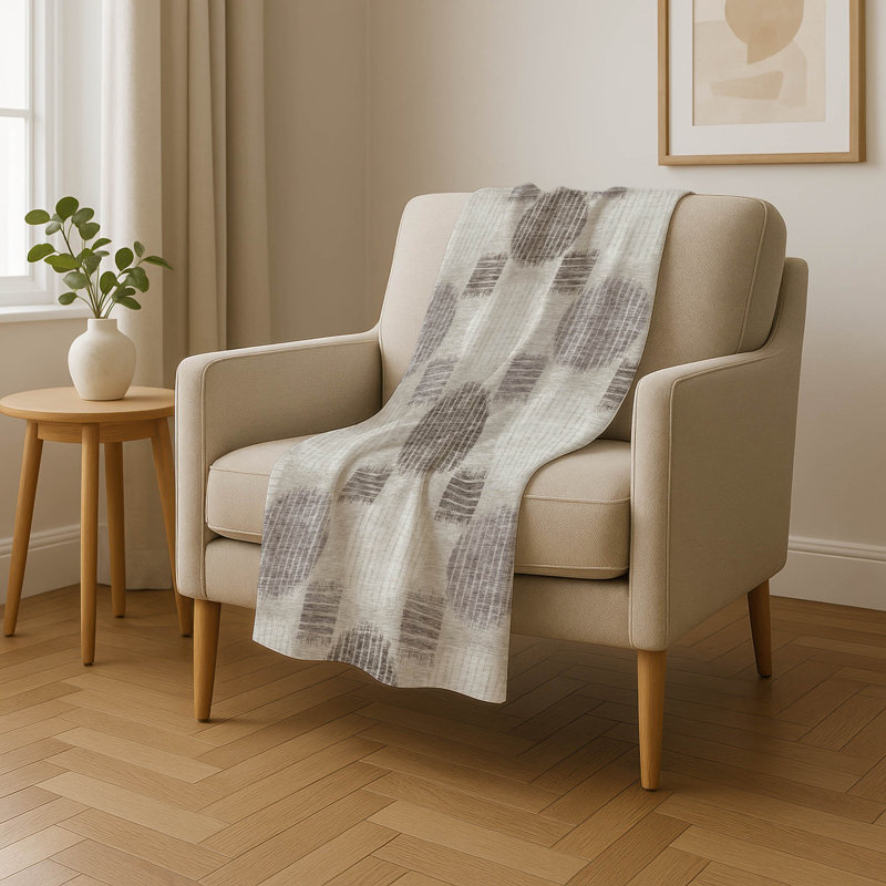 Jeté géométrique Addison Sherpa ASB900, Beige