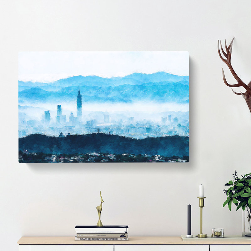 Taipei City in Taiwan - Wrapped Canvas, 60cm H x 91cm W x 3cm D