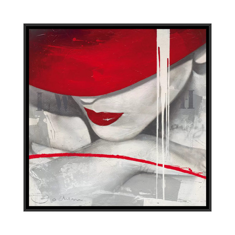 Glamour II par Hans Jochem Bakker - impression d'art graphique, H 37 po x l 37 po x P 1,5 po, Toile encadrée noire
