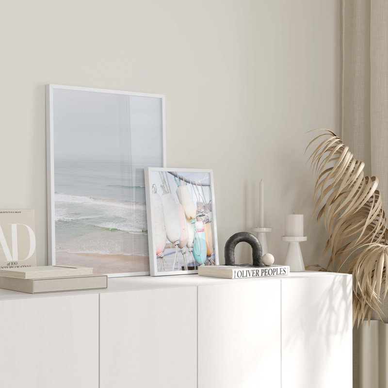 Pastel Breeze Print by Carly Tabak, 18" W x 25" H, Natural Wood