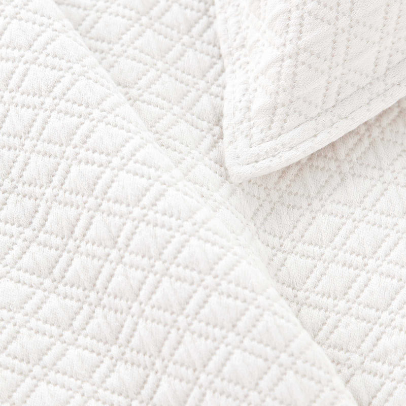 Diamond Matelasse Sham, Standard, White