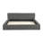 Upholstered Platform Bed with Channel Tufted Headboard, Low Profile Bed Frame with Chenille fabric, Dark Grey, Queen-71431396