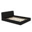 Grand lit plateforme tapissier blanc pour un décor de chambre à coucher élégant-1166450202