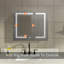 Pharmacie de salle de bain éclairée à DEL avec miroir, 30 po x 26 po, Pharmacie encastrée ou à surface, désembuage, gradation continue, changement de température de couleur, 2 prises, tablettes de rangement