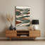 Art mural abstrait en métal beige 97-1812266595