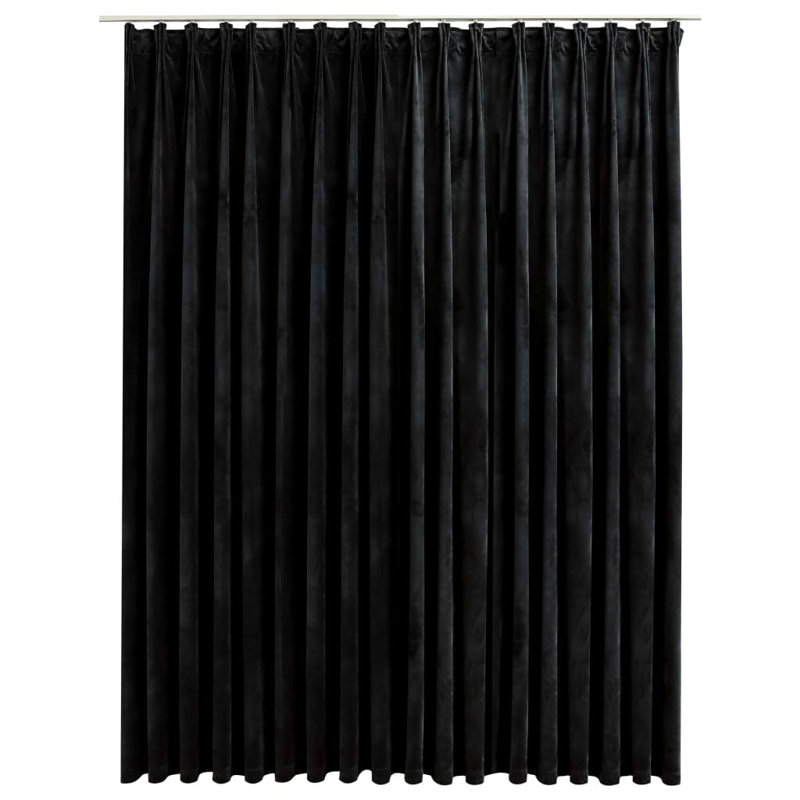 Kattie Blackout Curtain Single Panel, Black