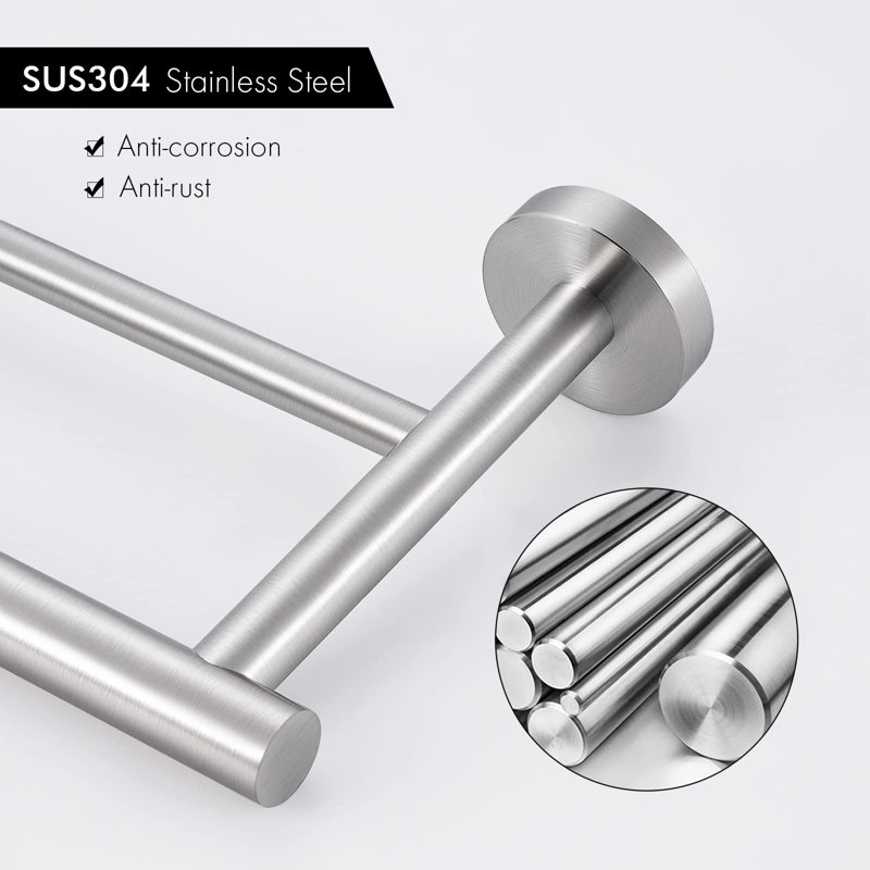 Lenio 76.1cm 2 Wall Towel Bar