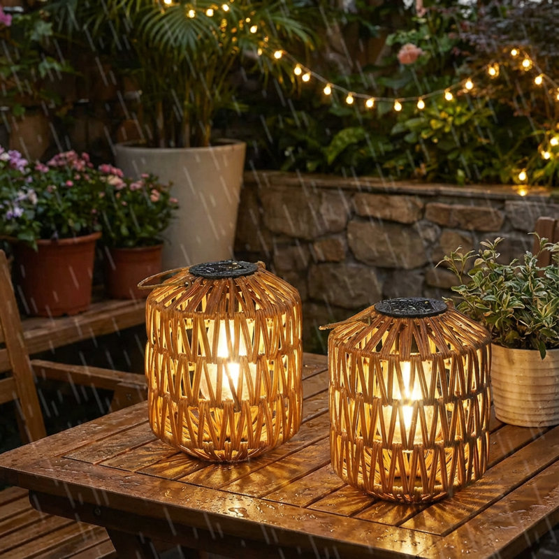 2 Pack Solar Lanterns Outdoor Waterproof