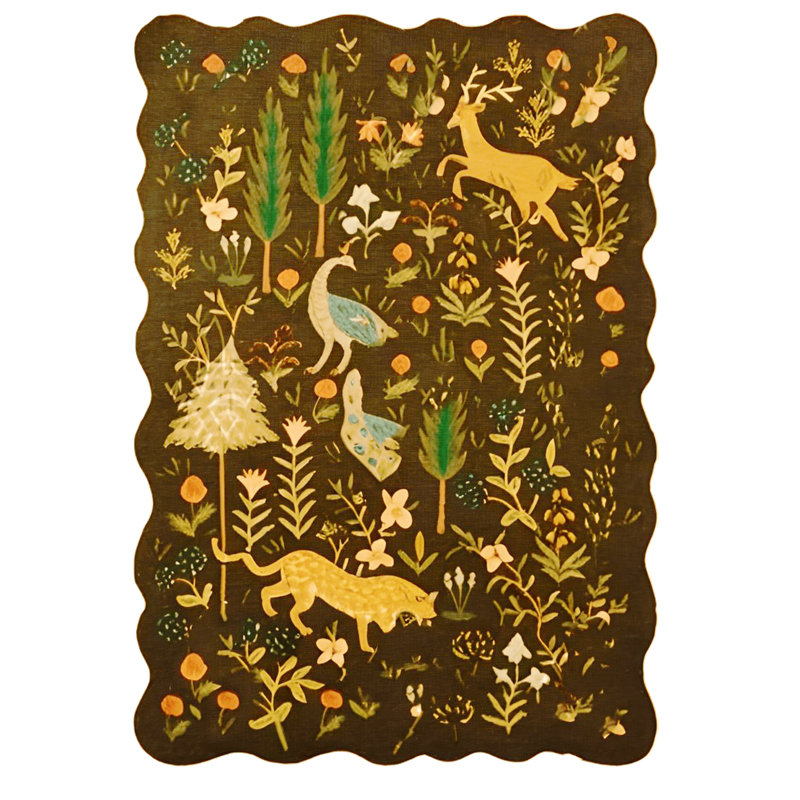 Tapis décoratif moderne et multicolore Shape Collection, Rectangle 4 pi 11,06 po x 7 pi 6,55 po