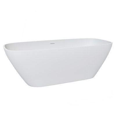 67" Premium Solid Surface Deep Soaking Bathtub