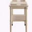 Chariot de service blanc antique avec tablette