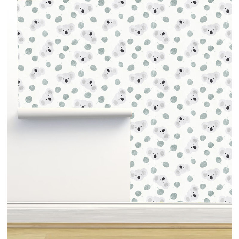 Neritan 2.16' L x 5" W Texture Peel and Stick Wallpaper Roll, White