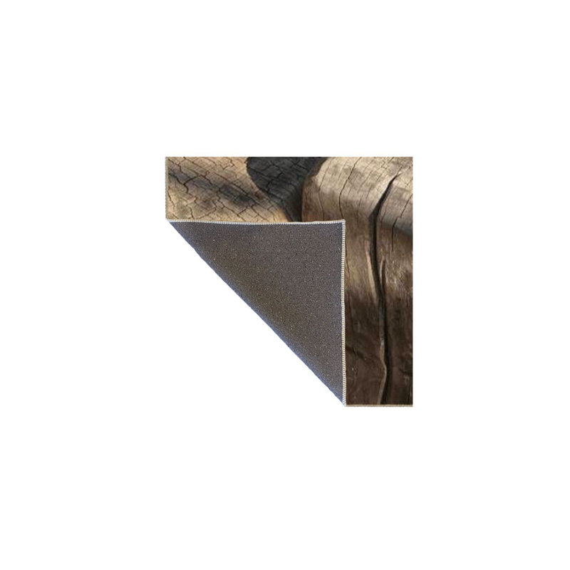 Tapis lavable à motif en bois, Sous-tapis rectangulaire de 3 pi 3 po x 4 pi 11 po