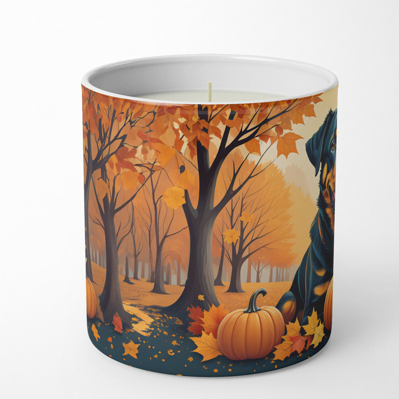 Bougie parfumée Pumpkin Spice avec support en céramique