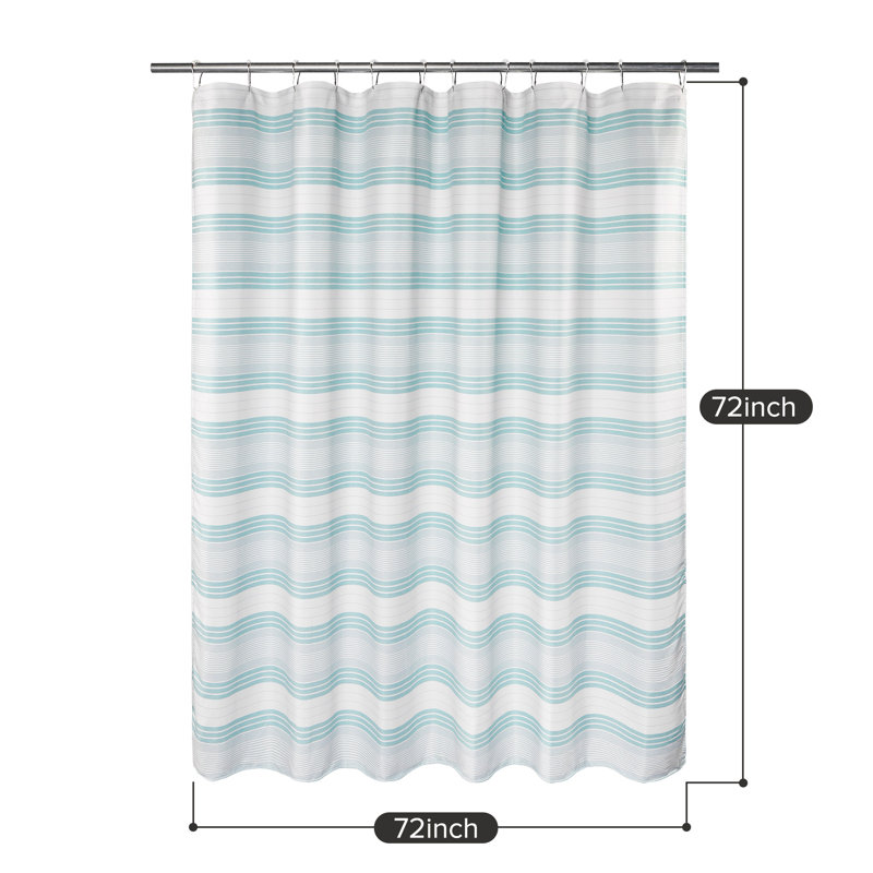 Rideau de douche Beach Stripe, Oeuf de merle bleu