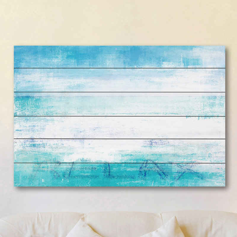 Reproduction d’art sur bois blanc "relaxing" par parvez taj,, H 40 po x l 60 po x P 1,5 po