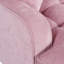 Méridienne de 55 po, revêtement en chenille rose, coussins amovibles pour un lit de style moderne, salon douillet et confortable