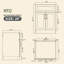 Meuble-lavabo de 24 po sans lavabo supérieur, base d'armoire seulement, armoire de rangement pour salle de bain à 2 portes, eau, résistant aux taches, gris, non assemblé