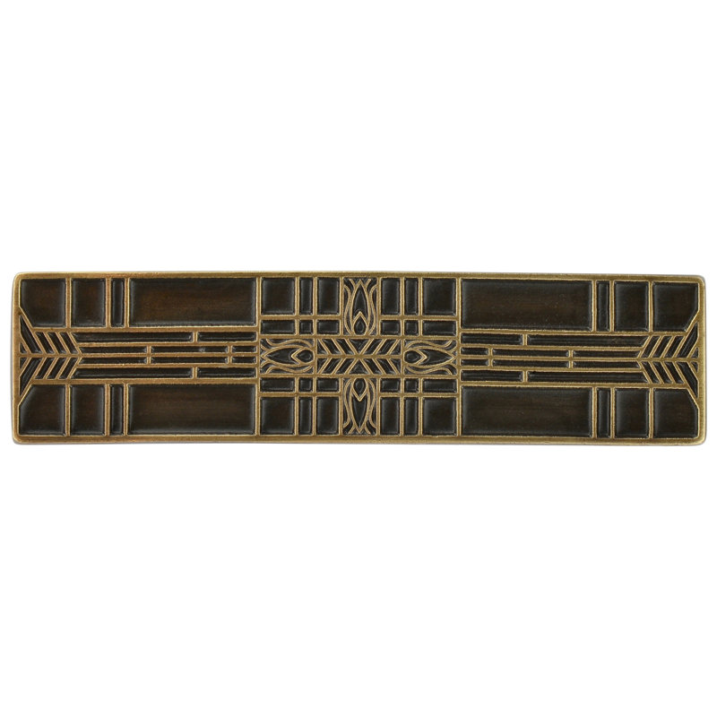 Arts And Crafts Bar / Handle Pull, Antique Brass