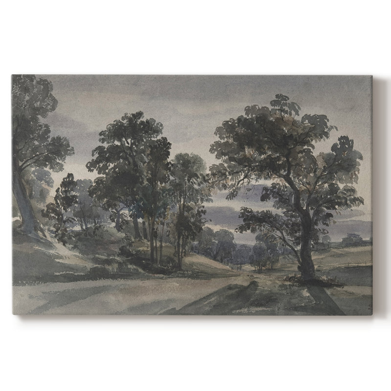 Paysage rétro - CD XXVII, H 19 po x l 28 po x P 1,5 po, Toile tendue