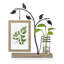Rustic Wooden Photo Frame 6x4" with Metal Tree & Vase Double Sided Decor for Family Memories, Personalised Home Accessories Gift