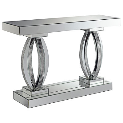 Mirrored Acrylic Entryway Sofa Console Table