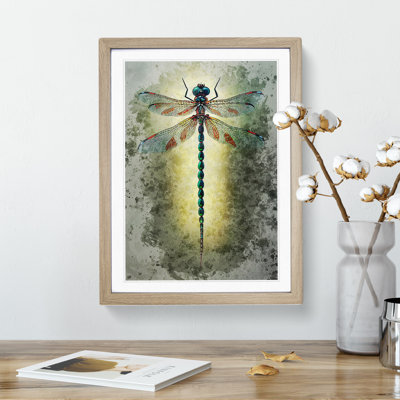 Dragonfly Watercolour No.1 - Single Picture Frame Print
