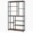 78.7" Extra Tall 8-Tier Rustic Brown Staggered Etagere Bookcase
