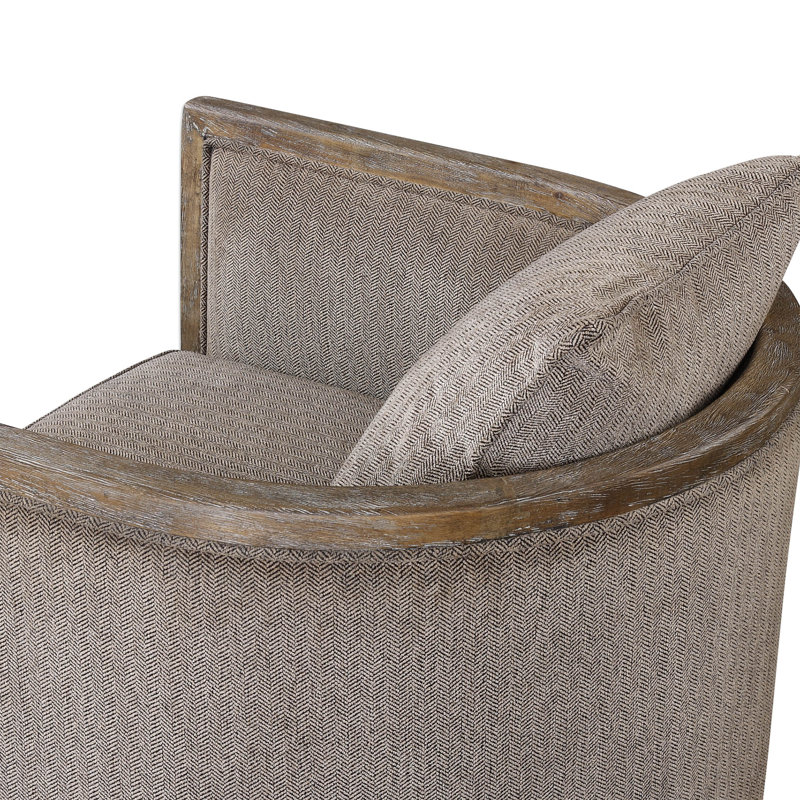 Fauteuil demi-tonneau en chenille de 29 po de large Kuehl