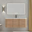 Meuble-lavabo mural avec lavabo en résine blanche-661509091