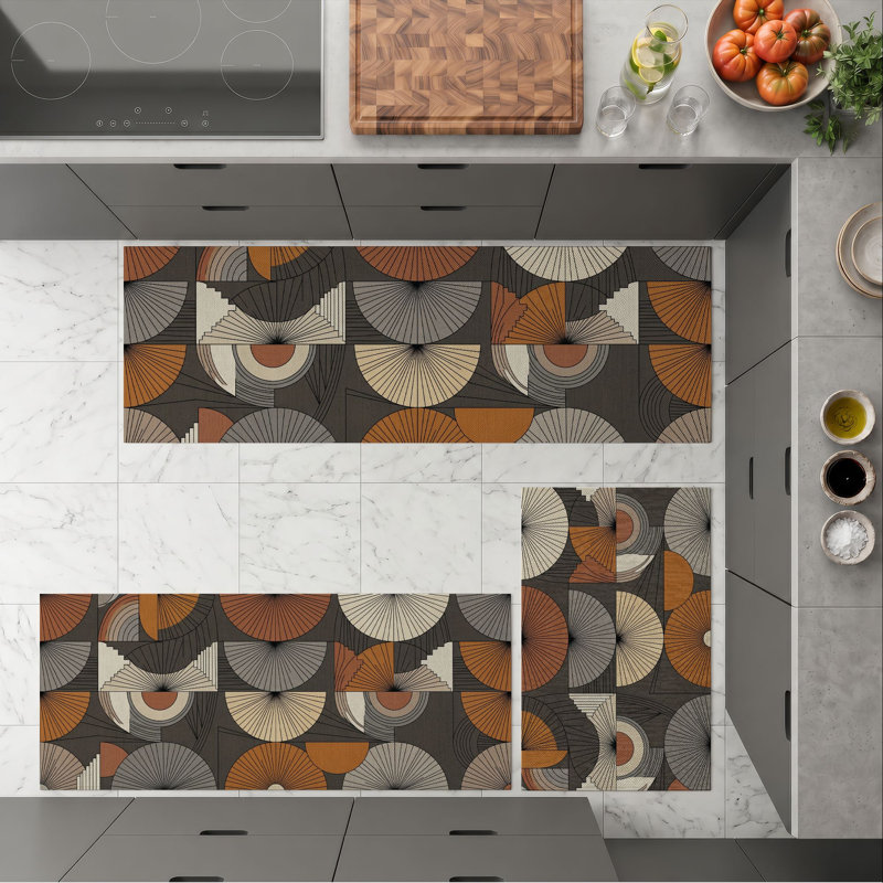 Tapis de cuisine géométriques lavables antidérapants