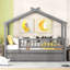 Lit simple en bois avec lit gigogne simple-124917786
