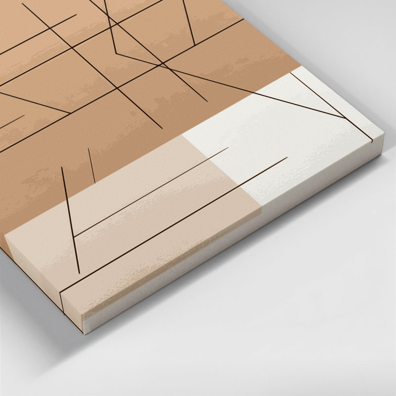 Minimalisme 30, art mural sur toile brune, H 11 po x l 14 po