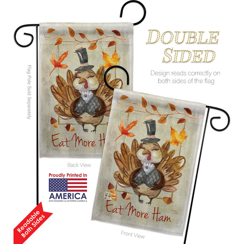Ensemble de drapeaux en polyester 19 x 13 po Eat More