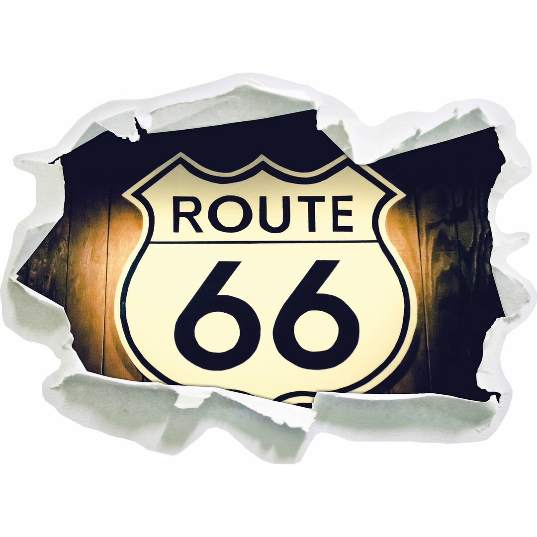 Wandtattoo Modernes Route 66 Schild