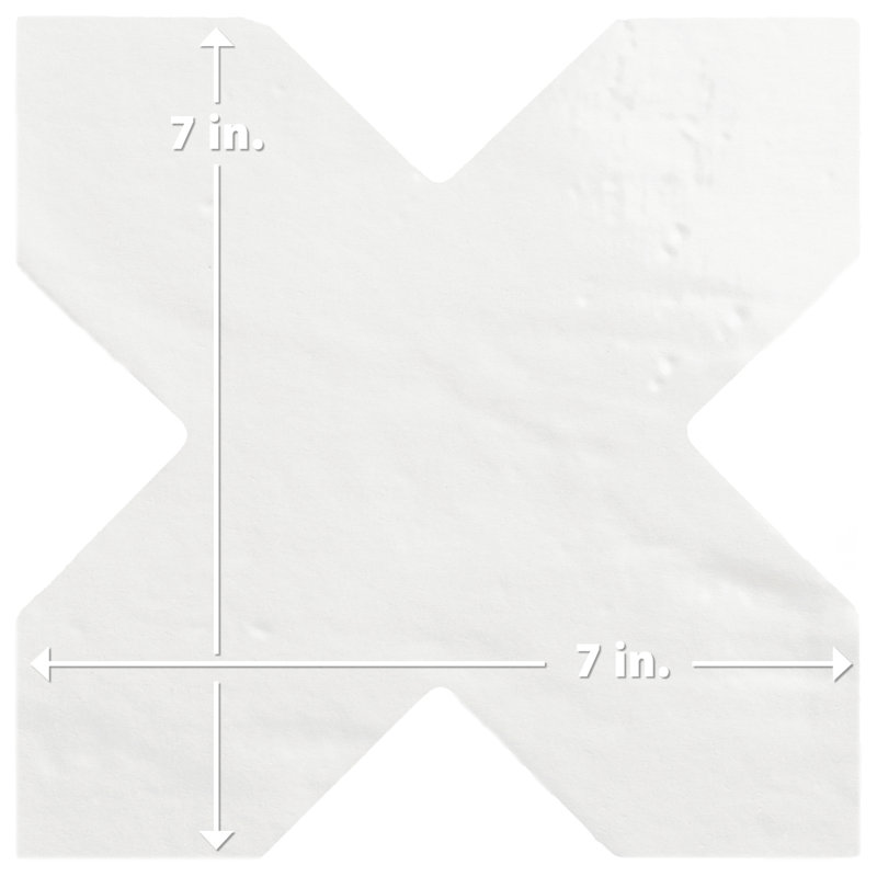 Argile Cross 7 In. X 7 In. Porcelain Floor And Wall Tile, Beige