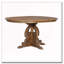 Ensemble de salle à manger extensible 5 pièces avec chaises creuses sculptées (noyer)-1165943330