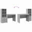 Desk With Storage With Shelf 2 Pcs 100 X 50 X 76 Cm-833828526-1057428197