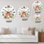 Dessin de girafe avec fleurs tropicales III - Horloge murale pour enfants-1018227140