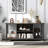 Tv Stand With Power Outlet Usb & Type-c Port 3-tier Tv Console Table Grey
