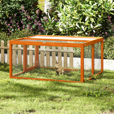 Foldable Metal Rabbit Cage - Space-Saving Design, Easy Assembly, Perfect For Small Pets