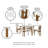 Gales 5-Piece Mid-Century Modern Dining Set in White-981827393