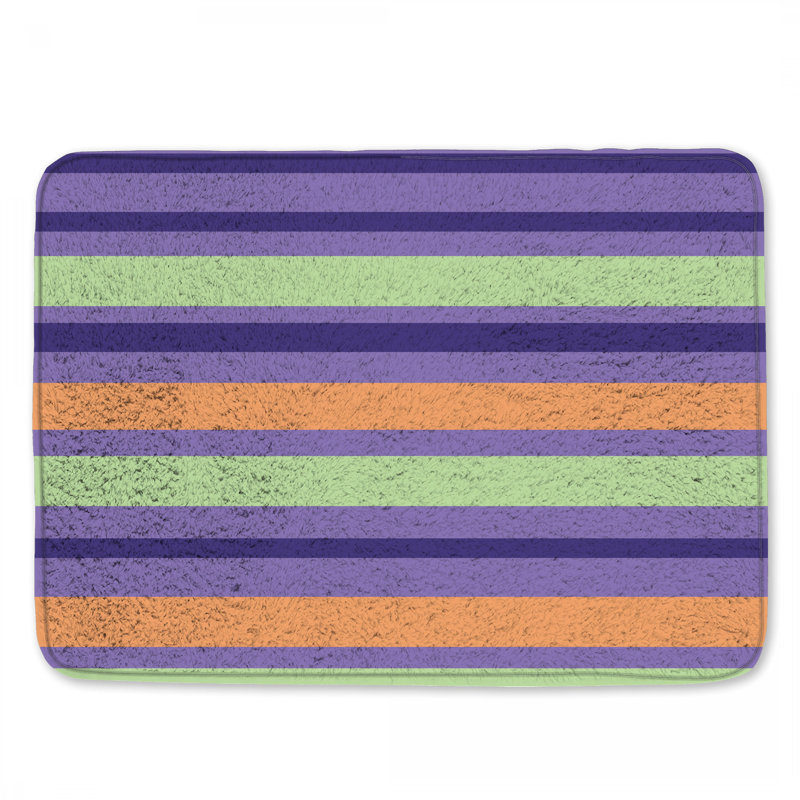 Tapis de bain à rayures horizontales, L 24 po x L 17 po