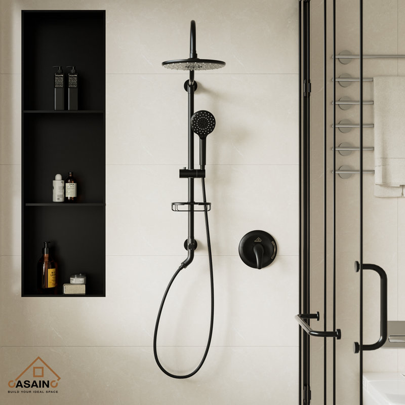 All-In-One Kit with Rough in-Valve, Matte Black