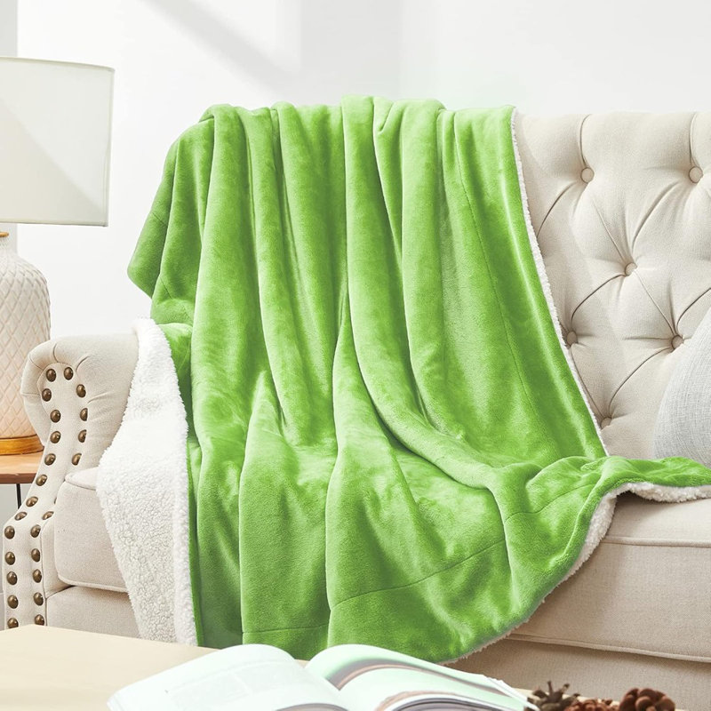 Fleece Blanket (Throw Size Lime Green) P...