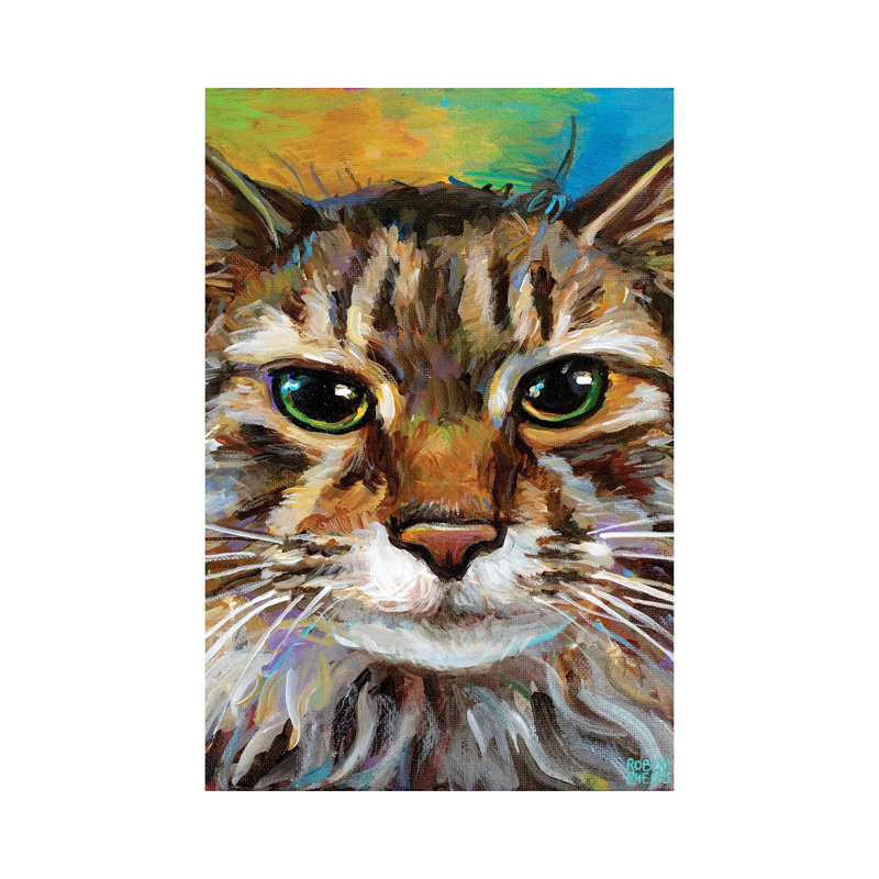 Maine Coon Cat II by Robert Phelps - Wrapped Canvas Painting, 66.04 cm H x 45.72 cm W x 1.91 cm D